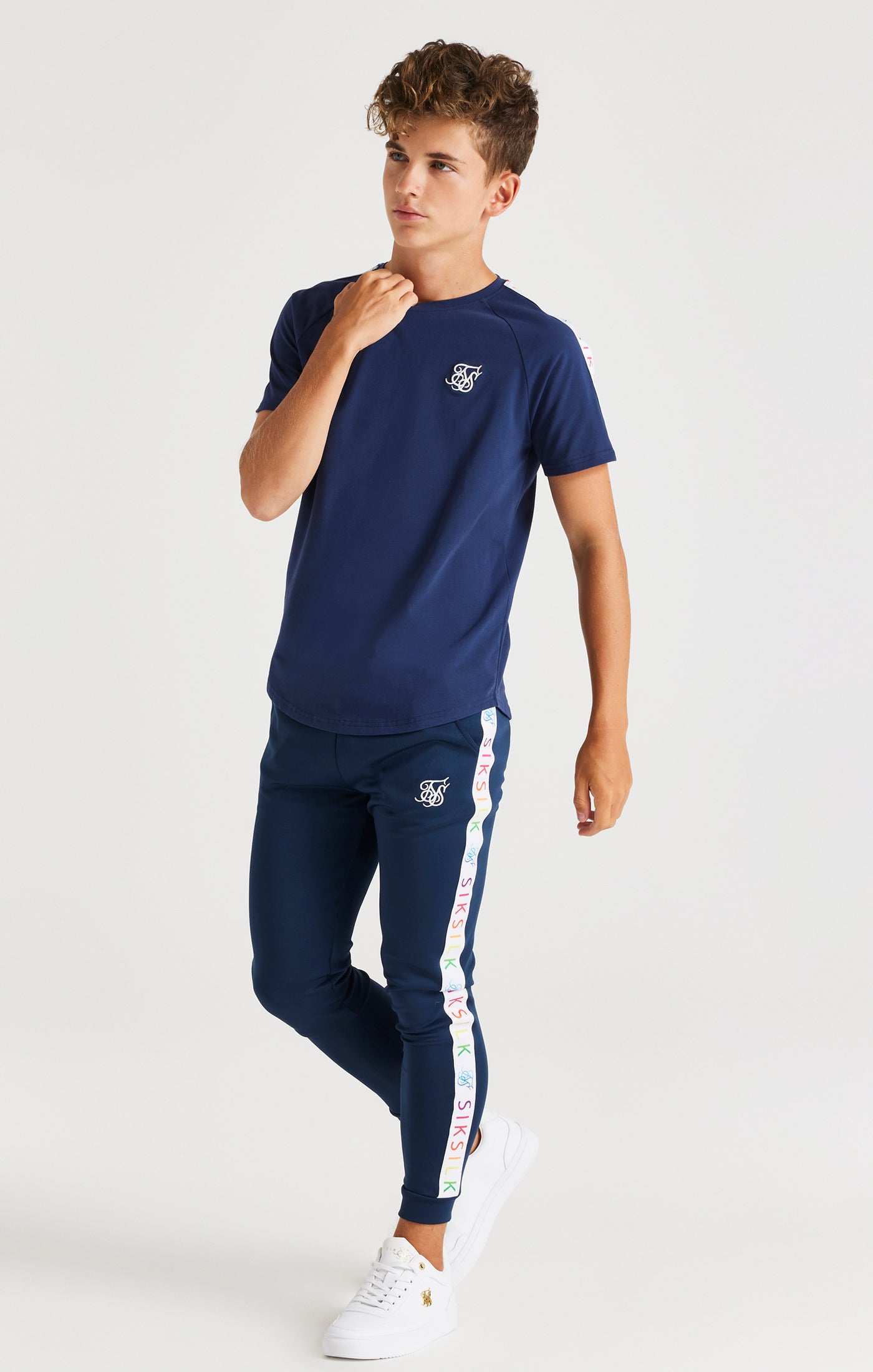 Load image into Gallery viewer, SikSilk Rainbow Joggers - Navy (2)