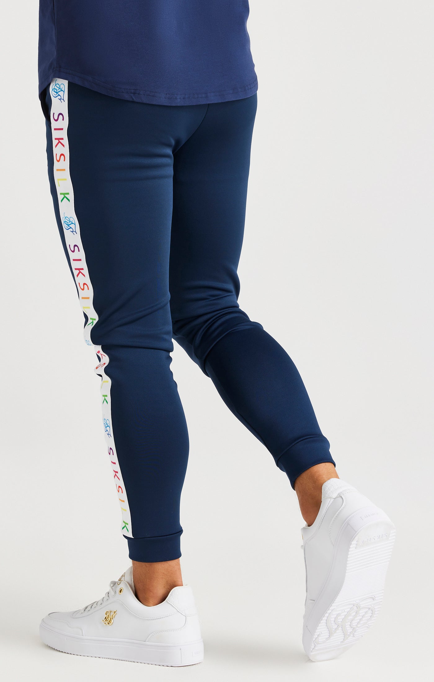 Load image into Gallery viewer, SikSilk Rainbow Joggers - Navy (3)