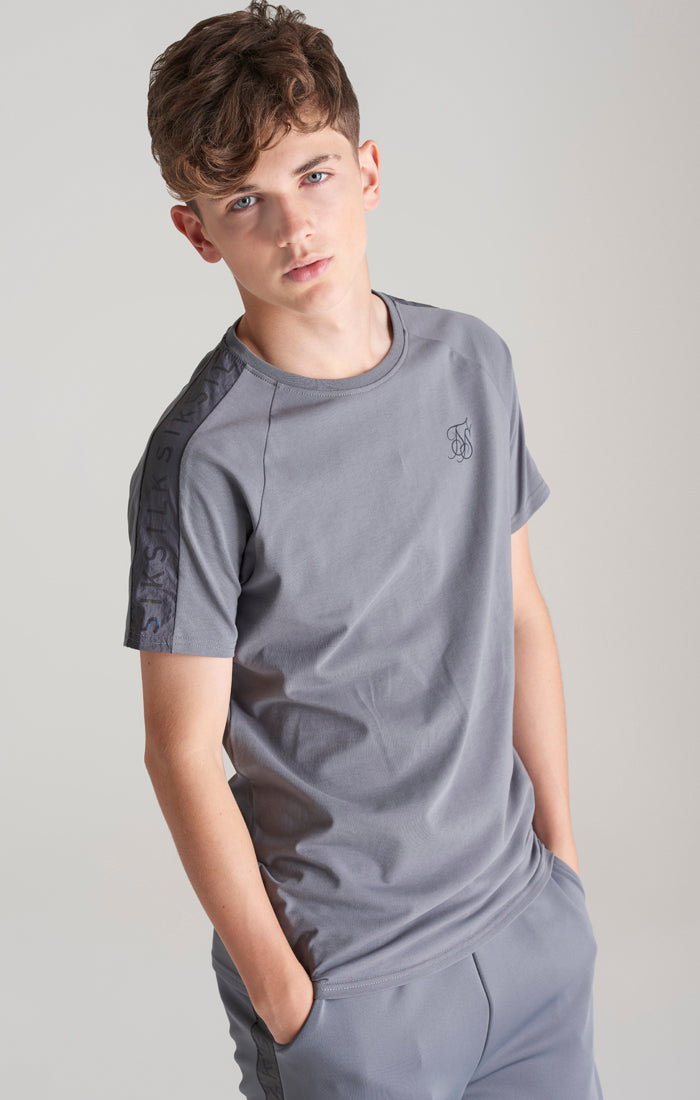 Load image into Gallery viewer, Boys Grey Taped Raglan T-Shirt (1)