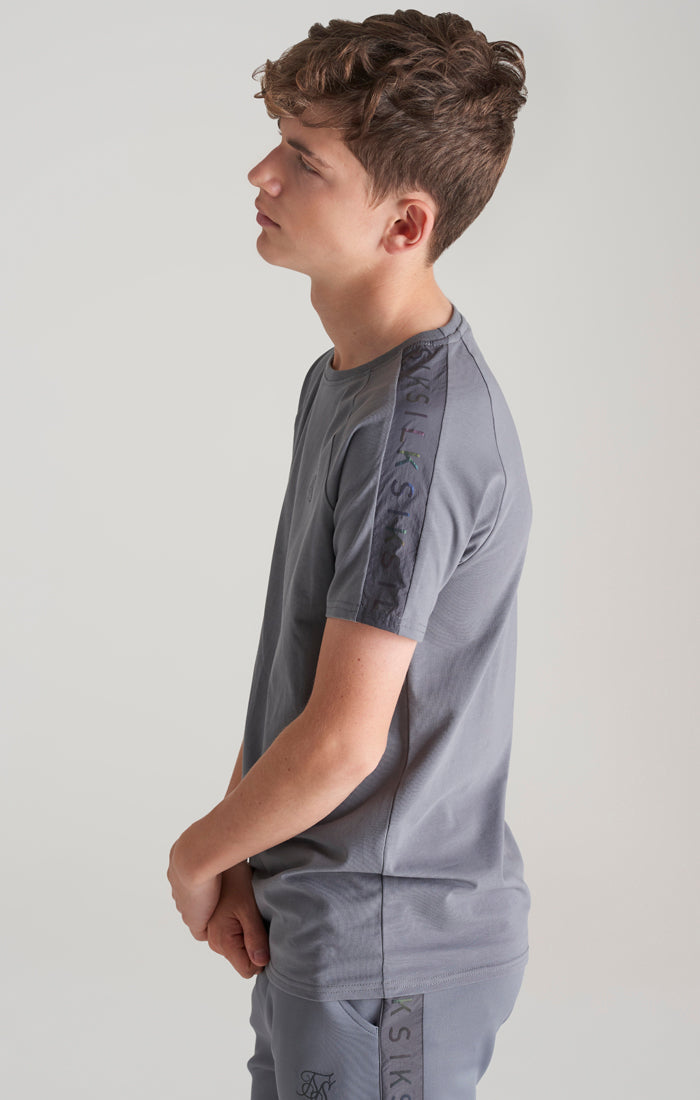 Load image into Gallery viewer, Boys Grey Taped Raglan T-Shirt (2)