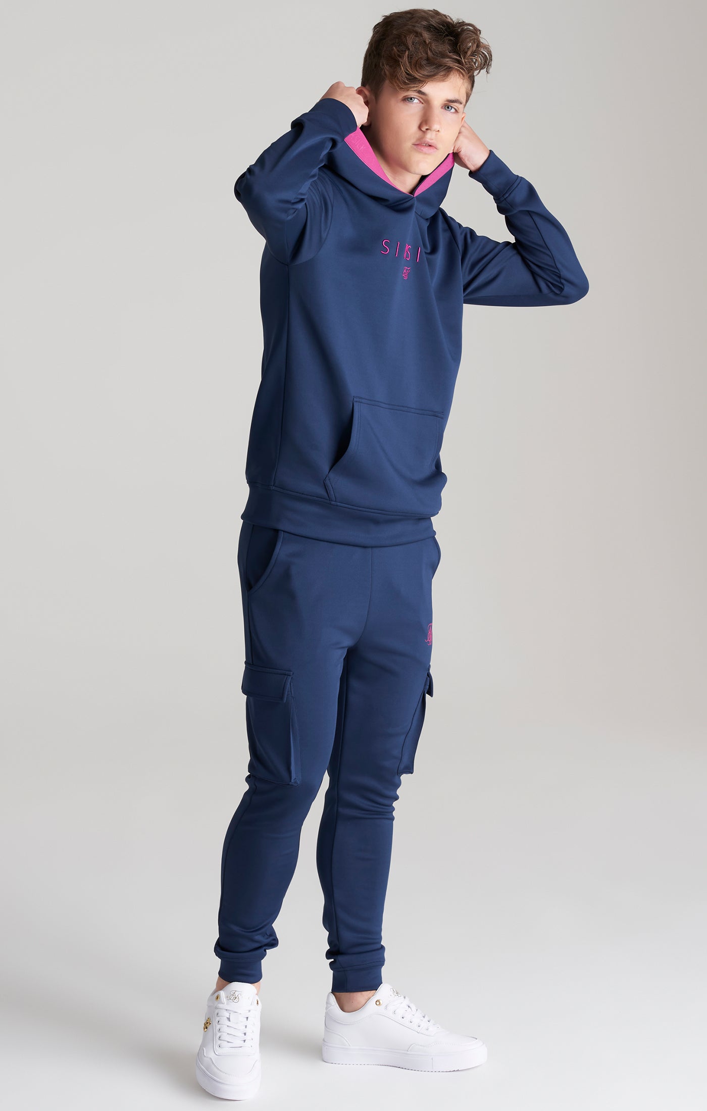 Load image into Gallery viewer, Boys Navy Cargo Jogger (3)