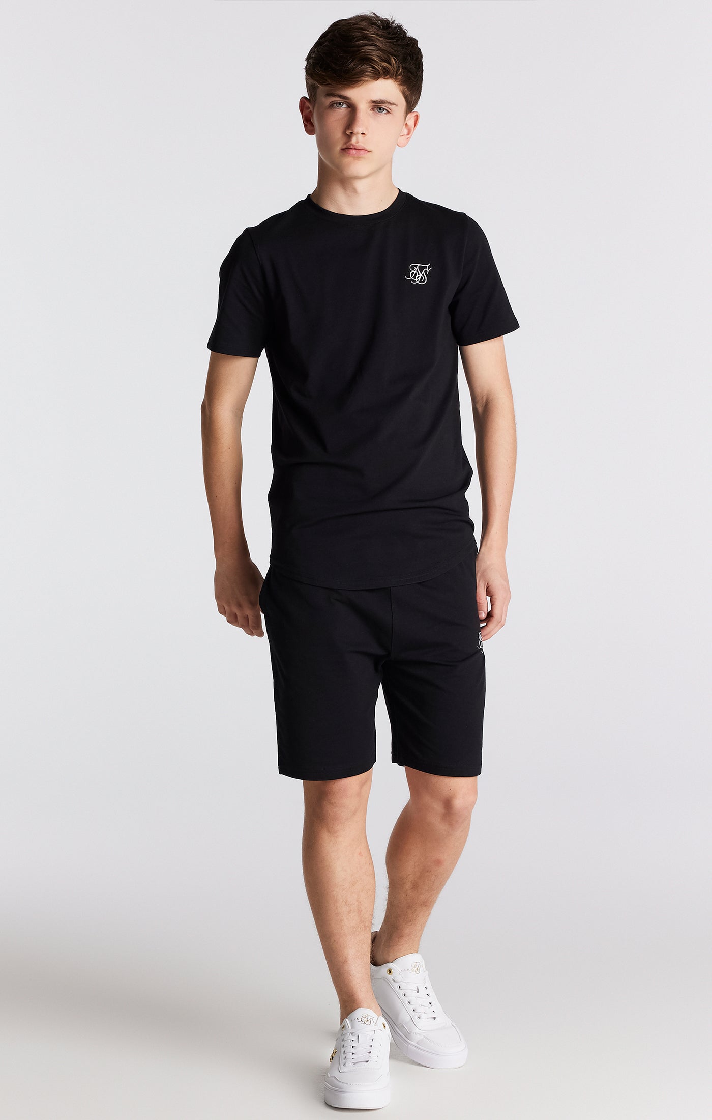 Load image into Gallery viewer, SikSilk Twin Set Tee &amp; Shorts - Black