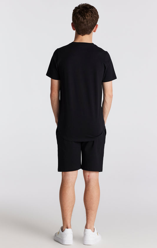 SikSilk Twin Set Tee & Shorts - Black