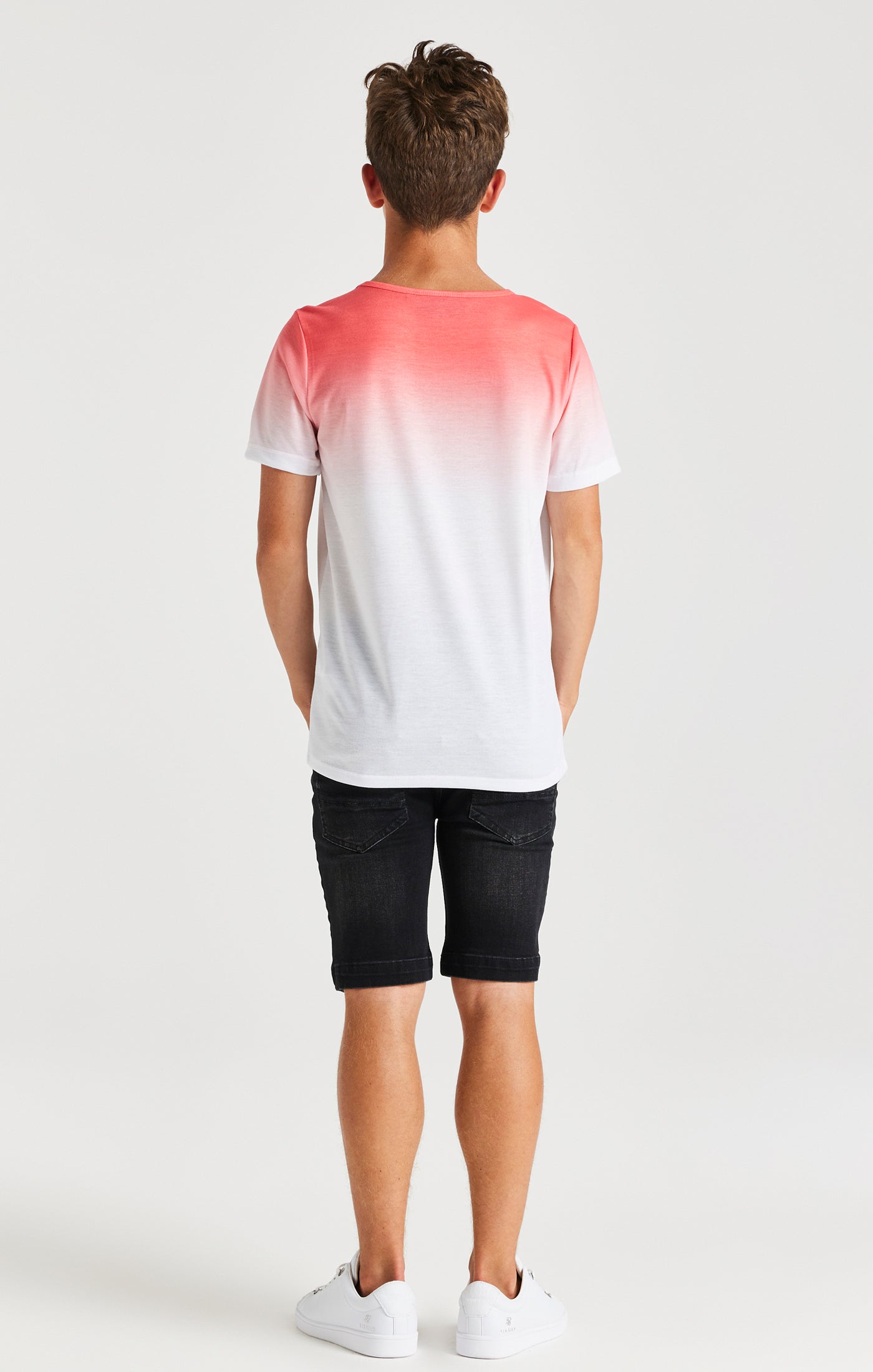 Load image into Gallery viewer, SikSilk High Fade Tee - Orange &amp; White (4)