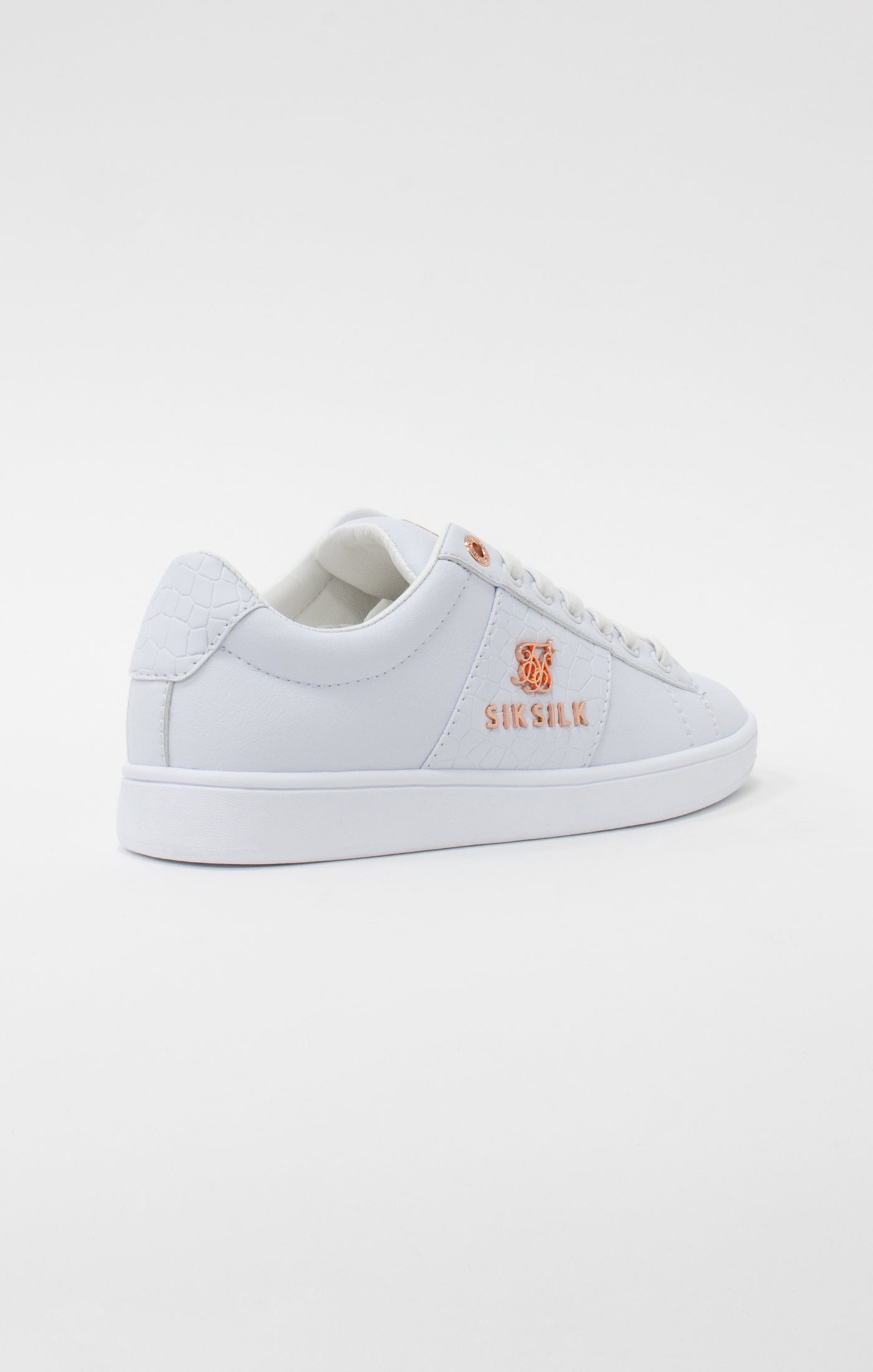 Load image into Gallery viewer, White Juniors Low-Top Classic Trainer With Metal Logo (4)
