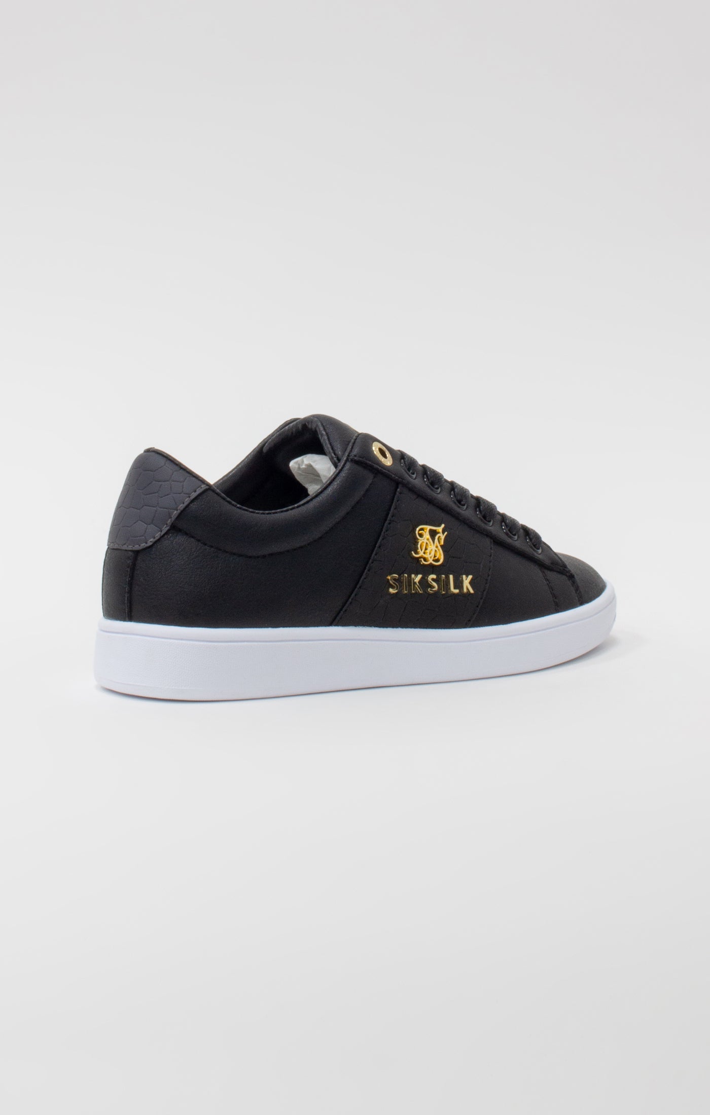 Load image into Gallery viewer, Black Juniors Low-Top Classic Trainer With Metal Logo (2)