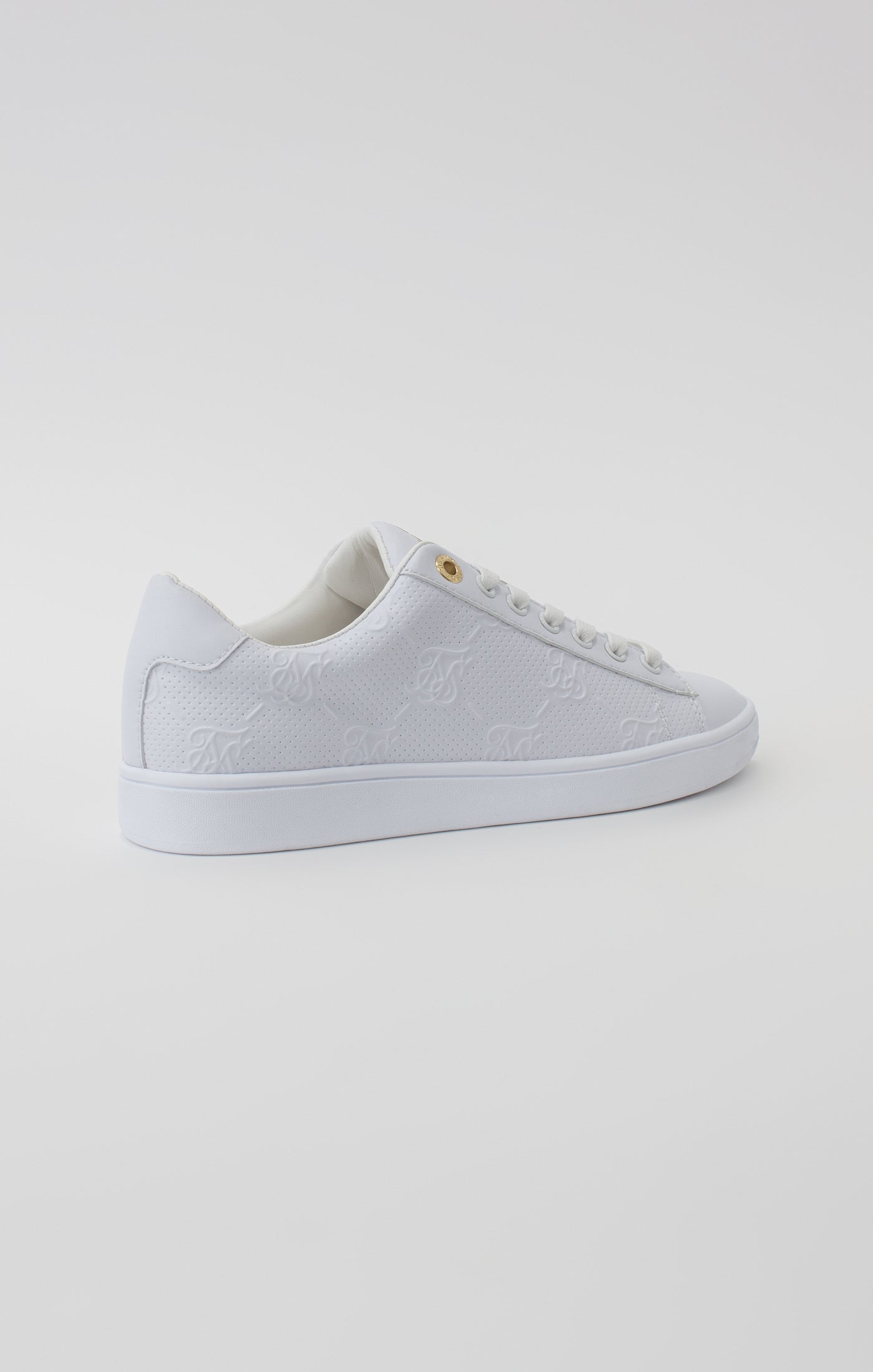 Load image into Gallery viewer, White Juniors Low-Top Casual Monogram Trainer (2)