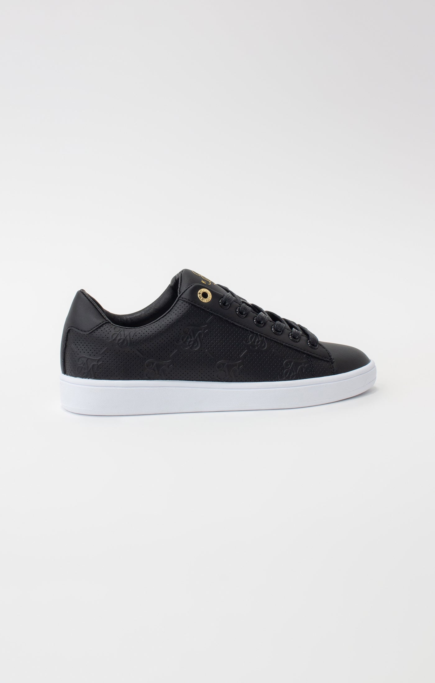 Load image into Gallery viewer, Black Juniors Low-Top Casual Monogram Trainer