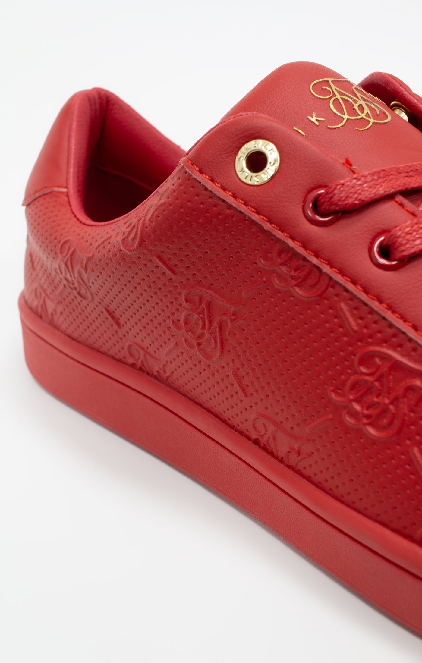 Load image into Gallery viewer, Red Juniors Low-Top Casual Monogram Trainer (4)
