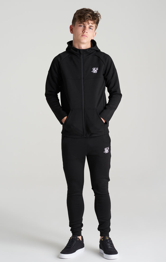 Load image into Gallery viewer, Boys Black Poly Taped Tracksuit
