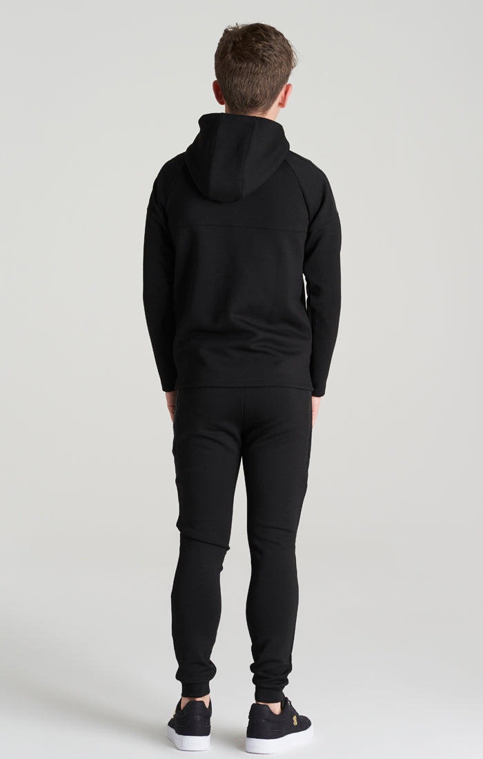 Load image into Gallery viewer, Boys Black Poly Taped Tracksuit (2)