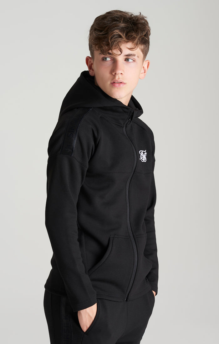 Load image into Gallery viewer, Boys Black Poly Taped Tracksuit (3)