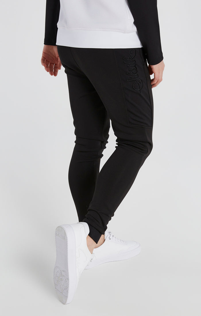 Load image into Gallery viewer, Boys Black Embroidered Logo Jogger (1)