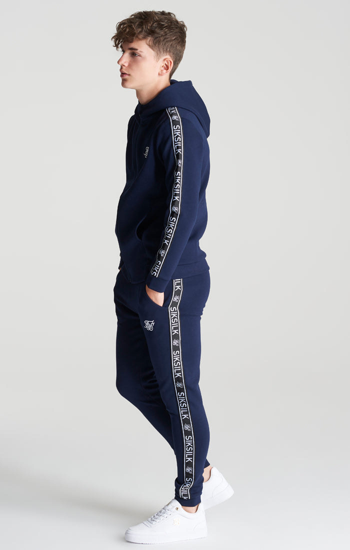 Load image into Gallery viewer, Boys Navy Poly Taped Tracksuit (1)