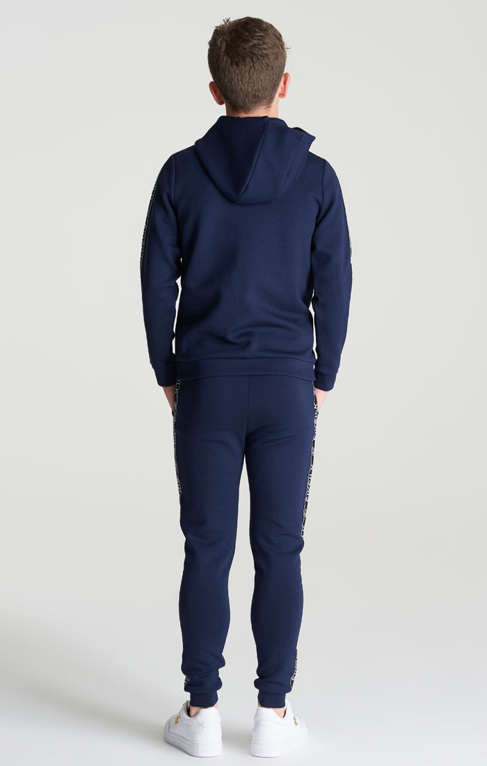 Load image into Gallery viewer, Boys Navy Poly Taped Tracksuit (2)