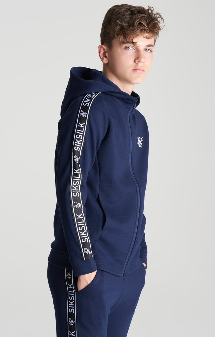 Load image into Gallery viewer, Boys Navy Poly Taped Tracksuit (3)