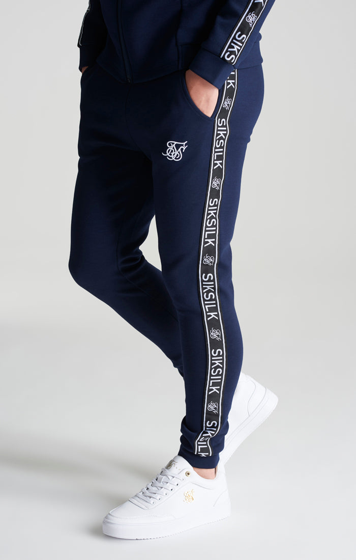 Load image into Gallery viewer, Boys Navy Poly Taped Tracksuit (9)