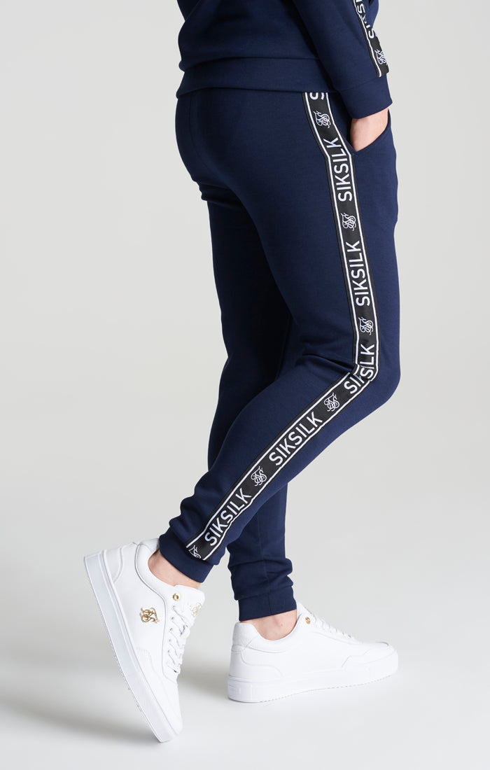 Load image into Gallery viewer, Boys Navy Poly Taped Tracksuit (7)