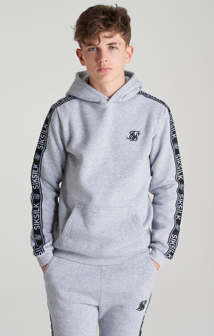 Load image into Gallery viewer, Boys Grey Marl Fleece Taped Tracksuit (4)
