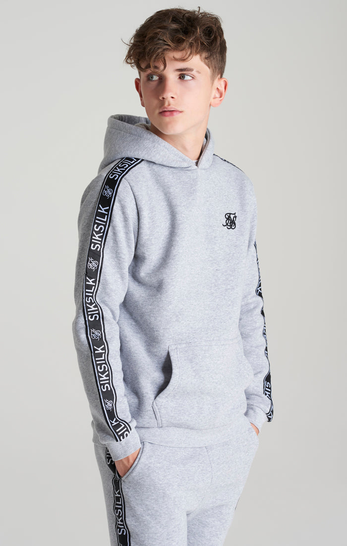Load image into Gallery viewer, Boys Grey Marl Fleece Taped Tracksuit (5)