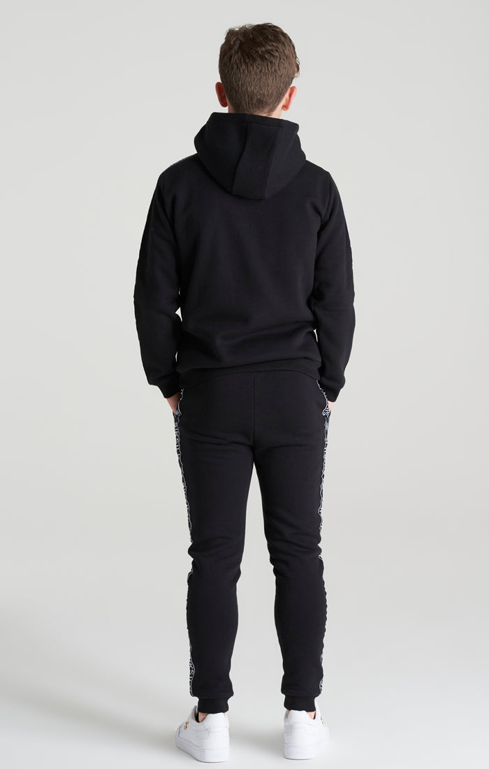 Load image into Gallery viewer, Boys Black Fleece Taped Tracksuit (2)