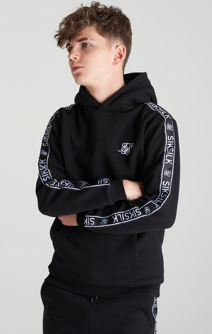 Load image into Gallery viewer, Boys Black Fleece Taped Tracksuit (3)