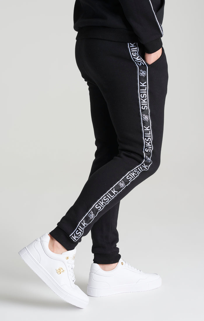 Load image into Gallery viewer, Boys Black Fleece Taped Tracksuit (9)