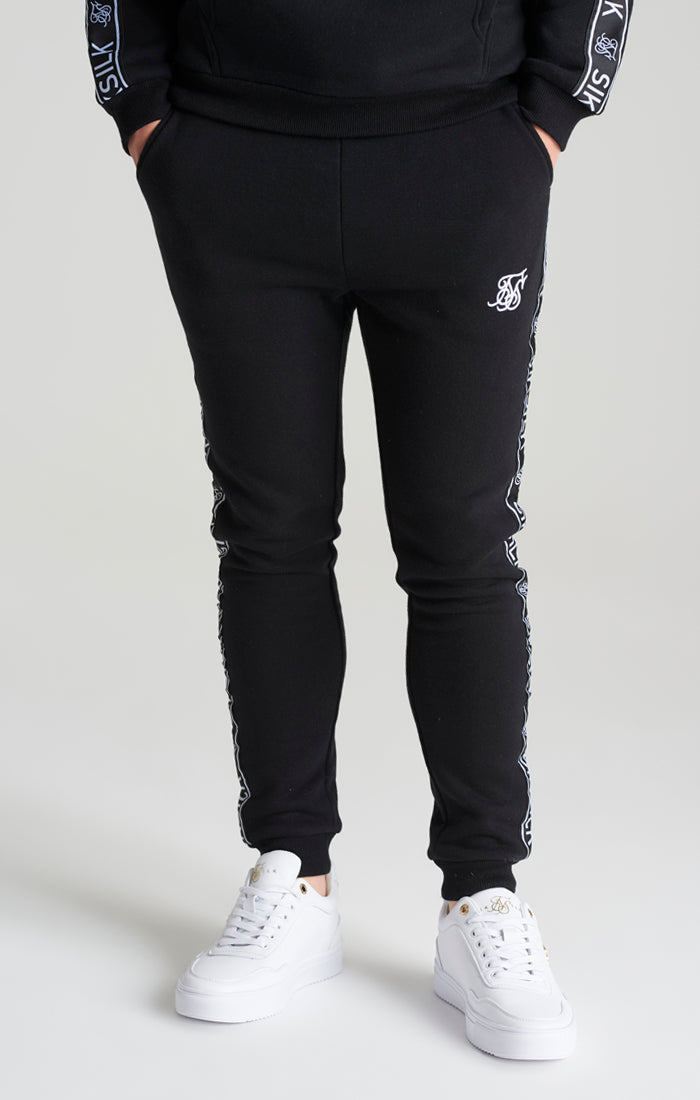 Load image into Gallery viewer, Boys Black Fleece Taped Tracksuit (7)