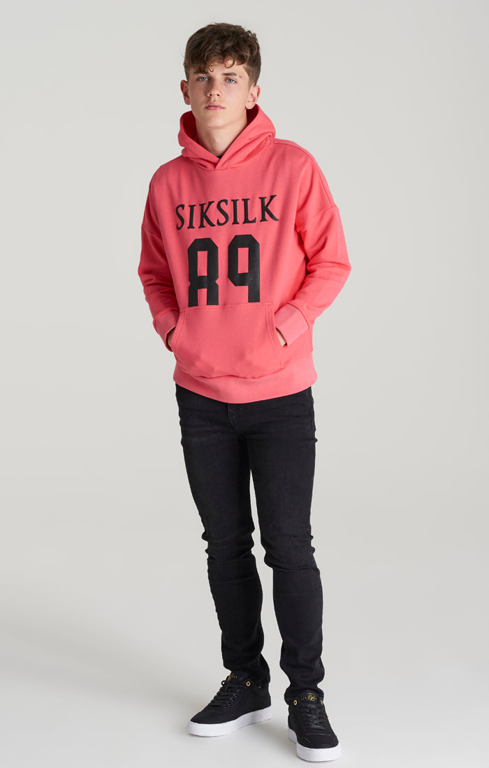 Load image into Gallery viewer, Boys Pink Relaxed Fit Hoodie (4)