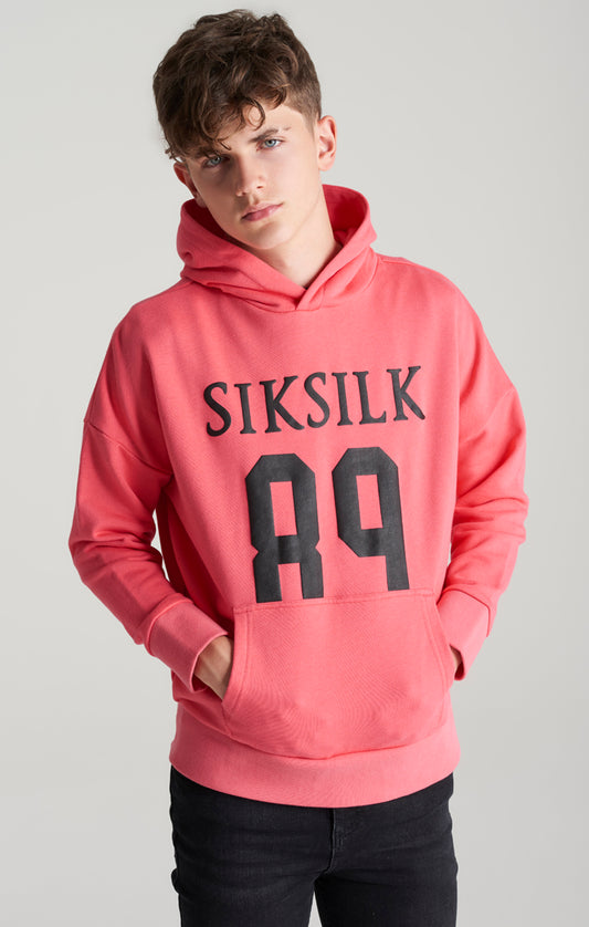 Boys Pink Relaxed Fit Hoodie