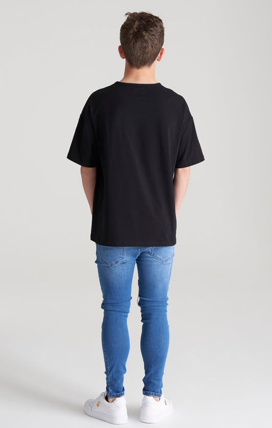 Boys Black Oversized T-Shirt