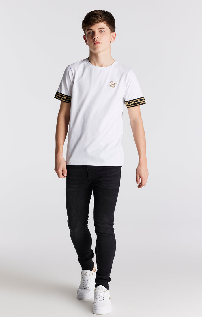 Load image into Gallery viewer, Boys White Taped T-Shirt (2)
