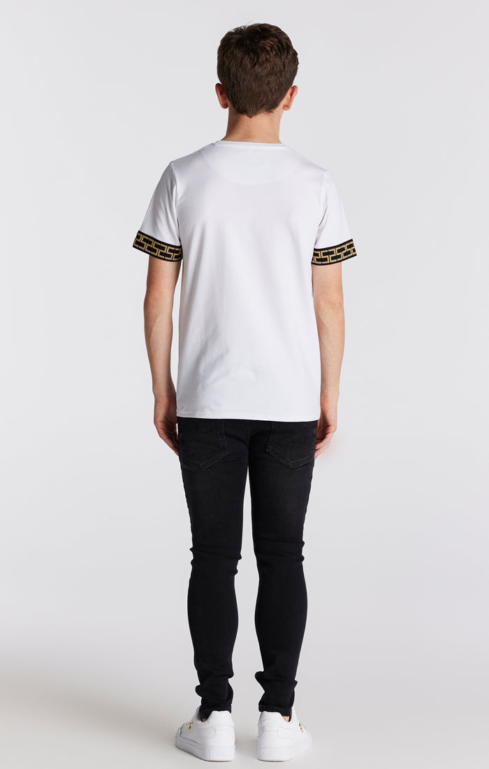 Load image into Gallery viewer, Boys White Taped T-Shirt (4)