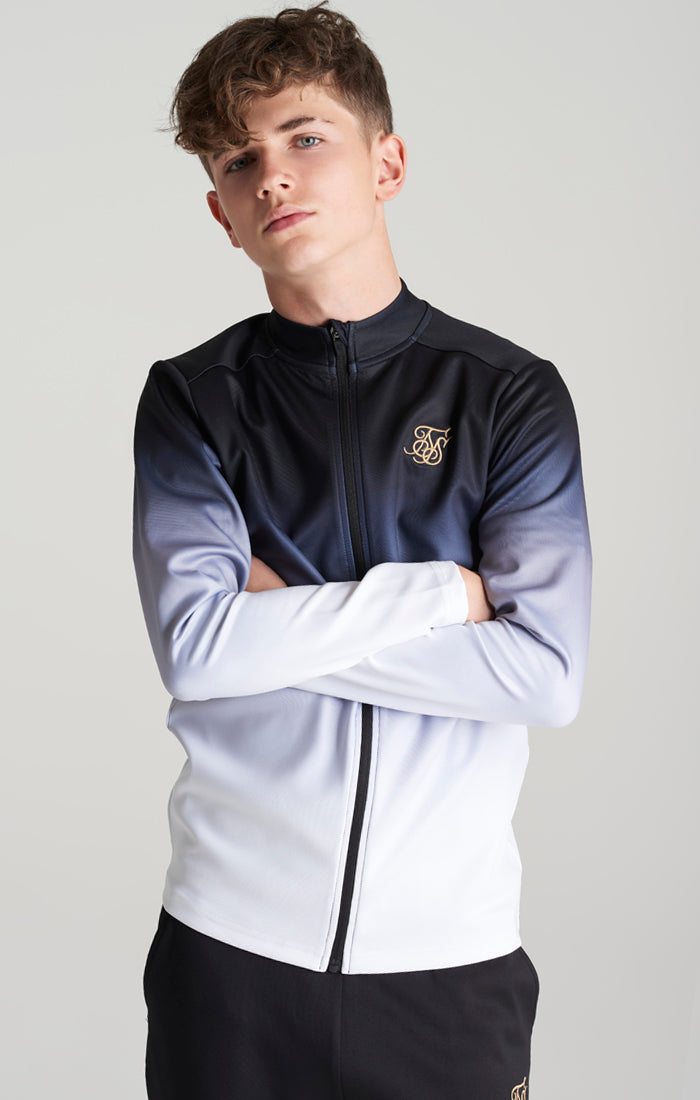 Load image into Gallery viewer, Boys Black Fade Track Top (1)