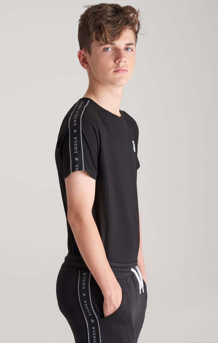 Load image into Gallery viewer, Boys Black Taped Raglan T-Shirt