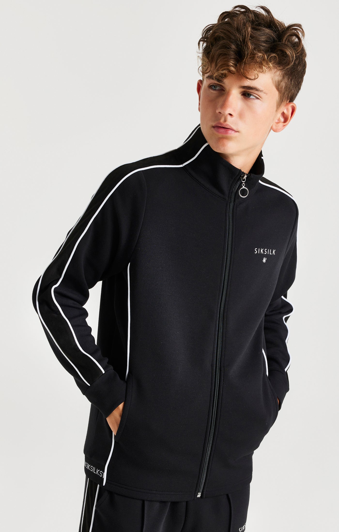 Load image into Gallery viewer, SikSilk Mono Imperial Zip Through - Black
