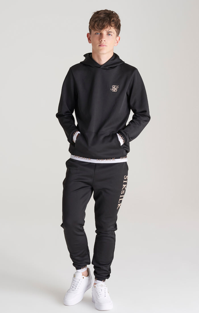Load image into Gallery viewer, Boys Black Taped Overhead Hoodie (4)