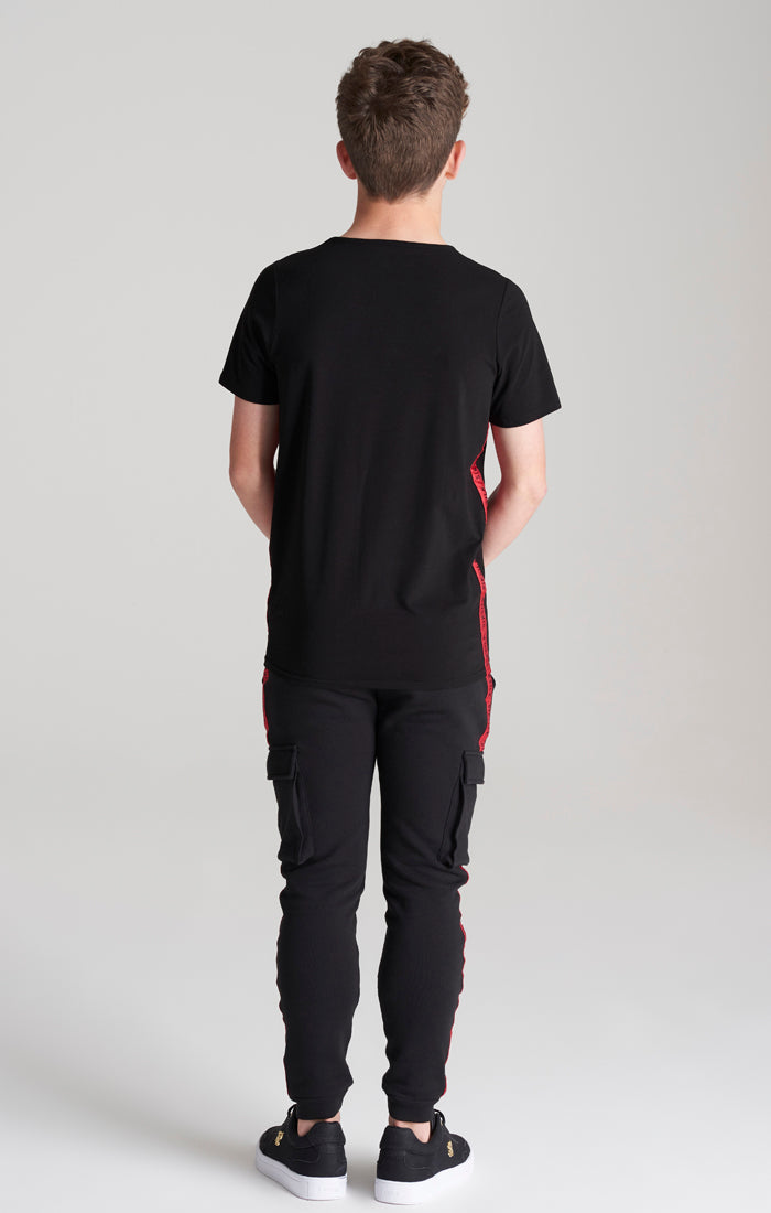 Load image into Gallery viewer, Boys Black Taped T-Shirt (5)