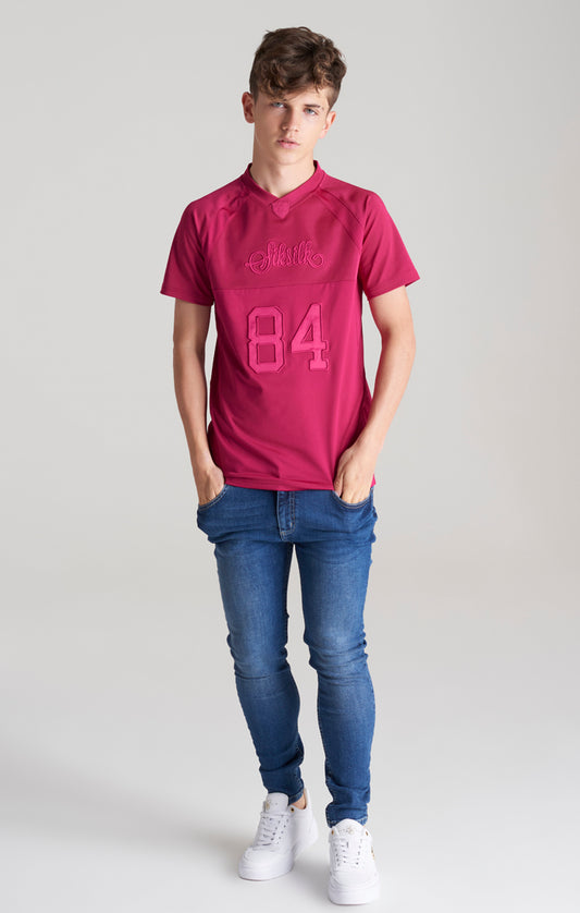 Boys Pink Retro Sports T-Shirt