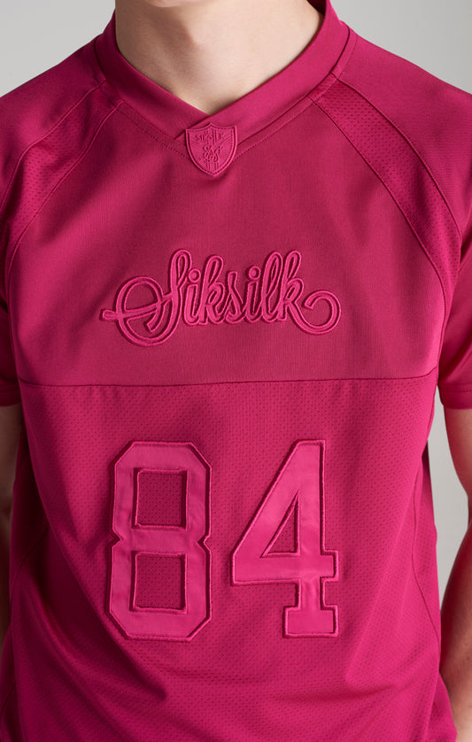 Boys Pink Retro Sports T-Shirt