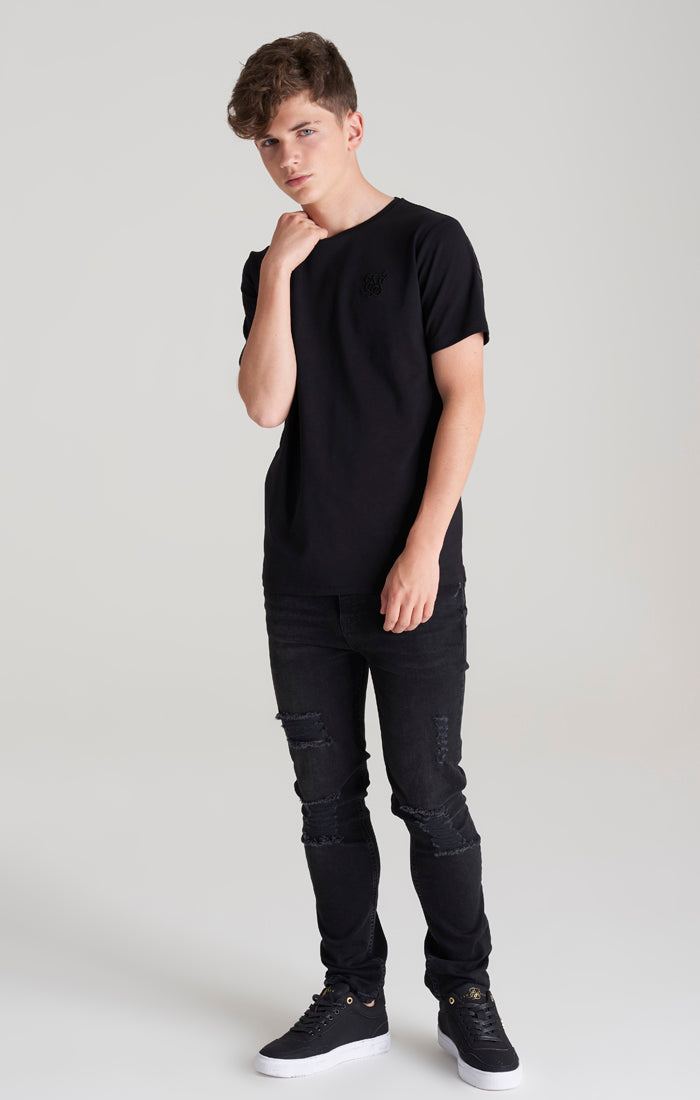 Load image into Gallery viewer, Boys Black Branded T-Shirt (3)