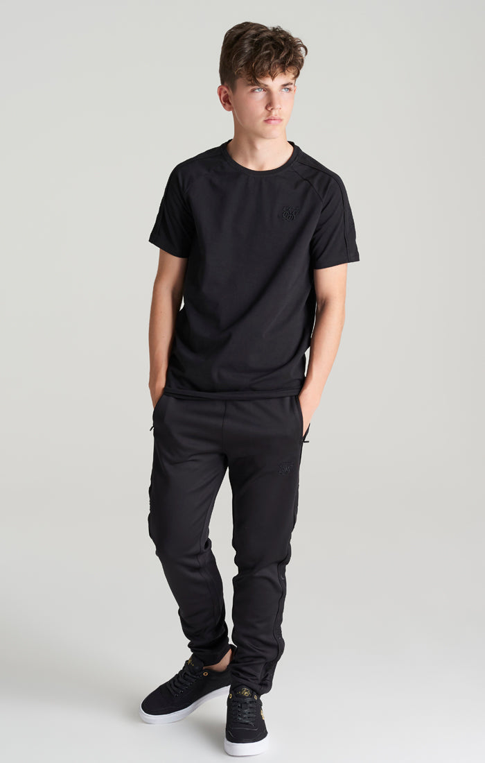 Load image into Gallery viewer, Boys Black Panelled T-Shirt (4)