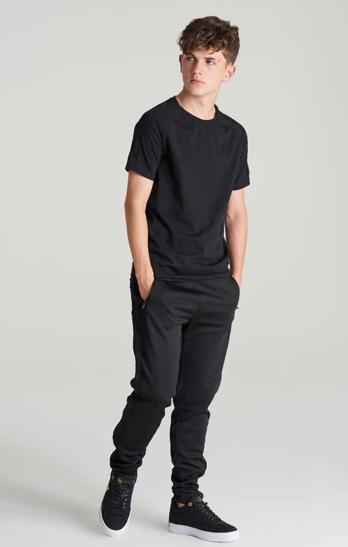 Load image into Gallery viewer, Boys Black Panelled T-Shirt (3)