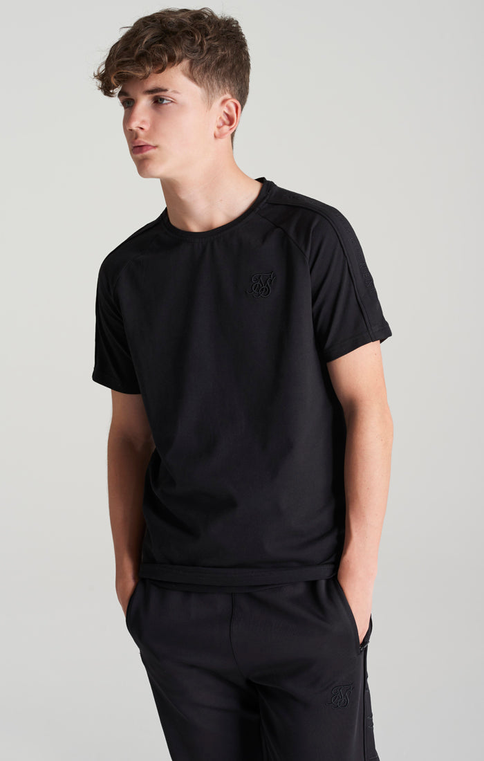 Load image into Gallery viewer, Boys Black Panelled T-Shirt