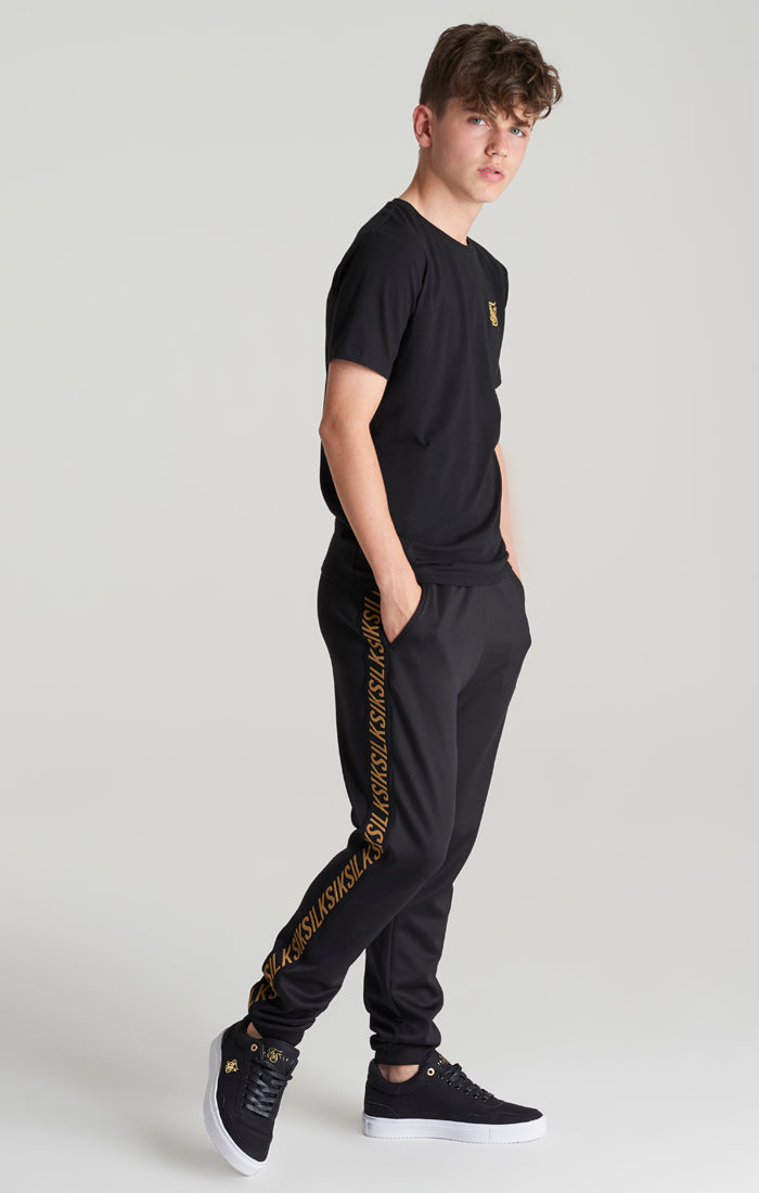 Load image into Gallery viewer, Boys Black Taped Loose Fit Jogger (3)