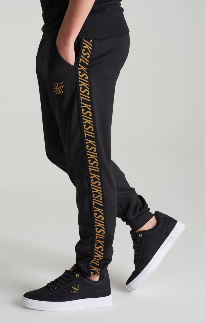 Load image into Gallery viewer, Boys Black Taped Loose Fit Jogger