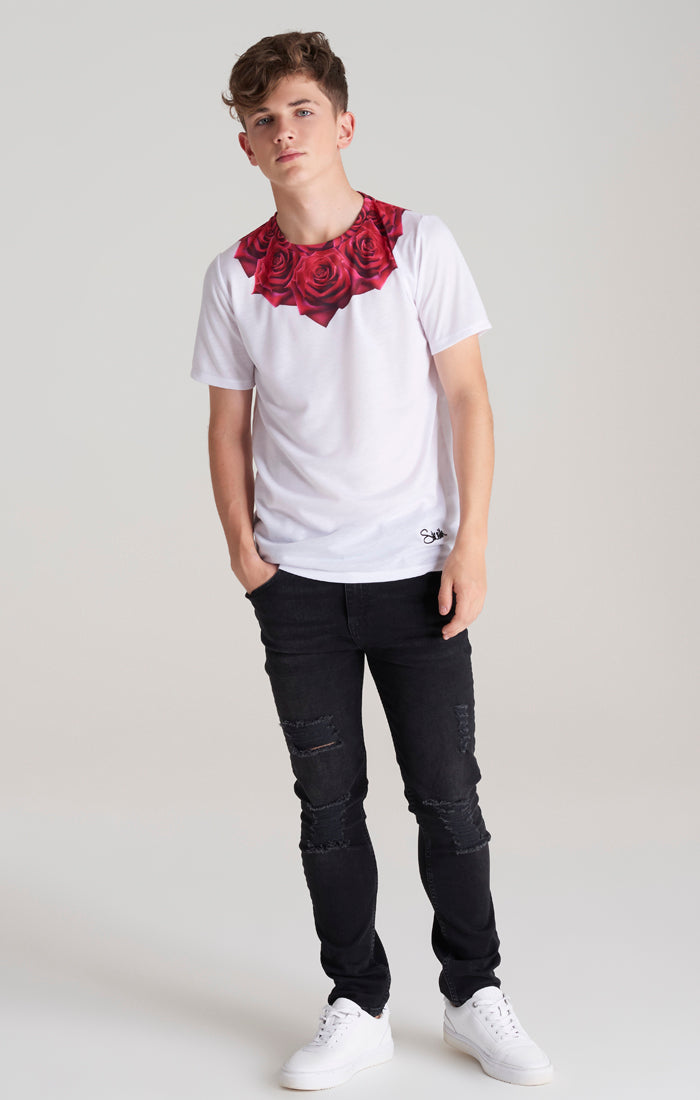 Load image into Gallery viewer, Boys White Rose T-Shirt (1)