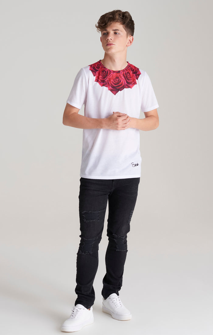 Load image into Gallery viewer, Boys White Rose T-Shirt (3)
