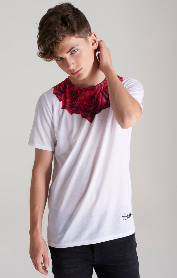 Load image into Gallery viewer, Boys White Rose T-Shirt