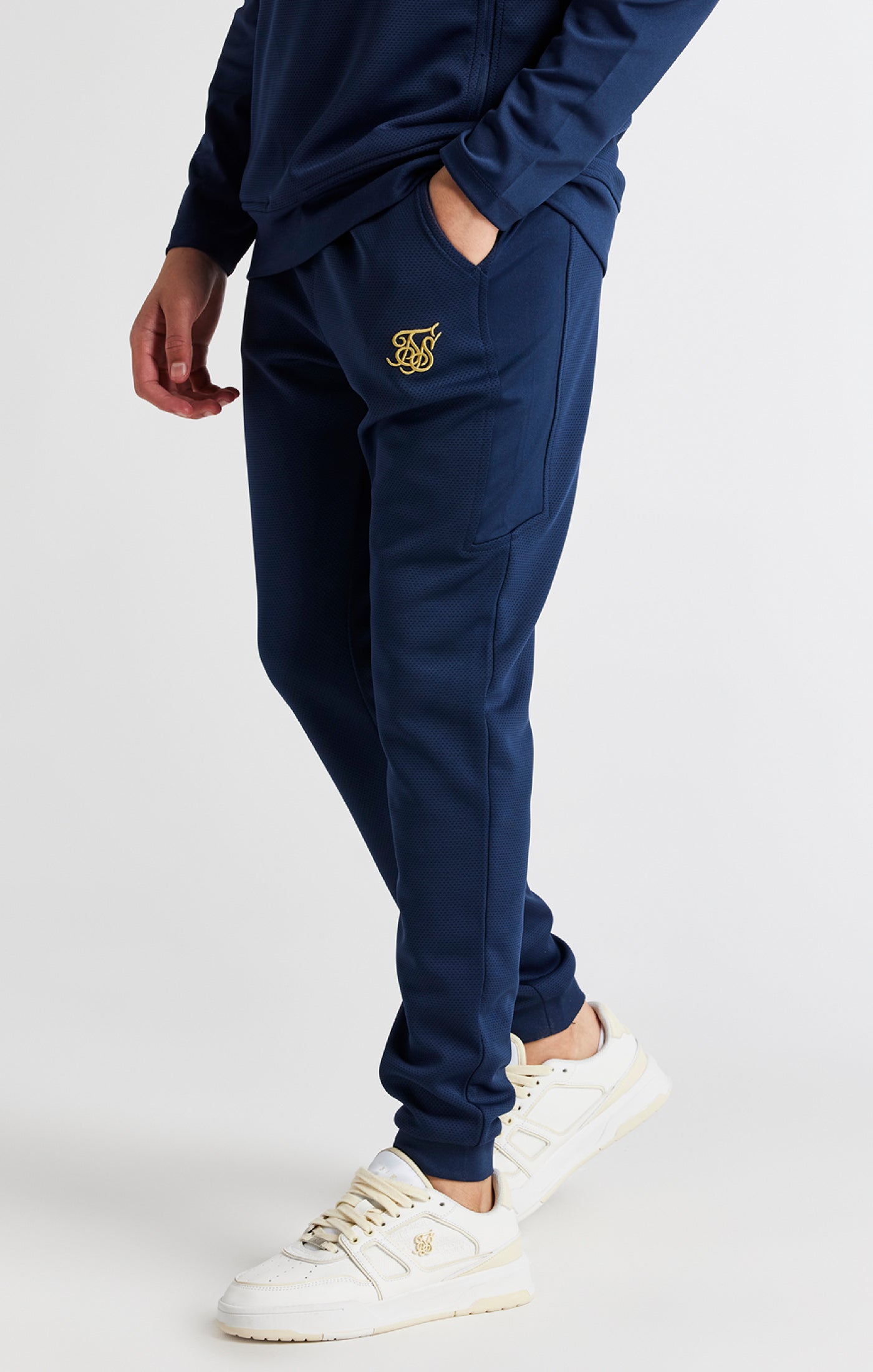 Load image into Gallery viewer, Boys Navy Retro Track Pant